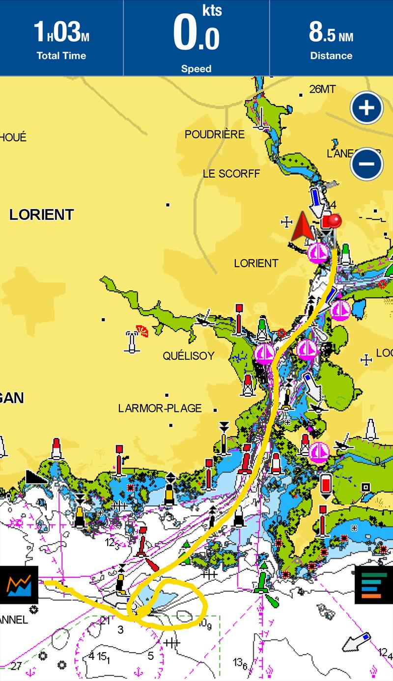 AC38 Recon boat track - La Roche-Posay Racing Team - Sailing Day 0 -  June 29, 2026 - Lorient, France - photo © FRA Recon / America's Cup