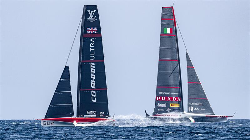  Luna Rossa (ITA) and GB2  - Day 14 -  August 4, 2026 - Cagliari, Sardinia - photo © Ivo Rovira