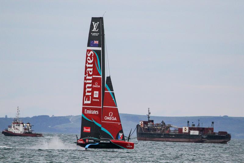 Emirates Team NZ closes out its Saturday session - Day 18 -  August 8, 2026 - Auckland, NZ - photo © Richard Gladwell - Sail-World.com/nz