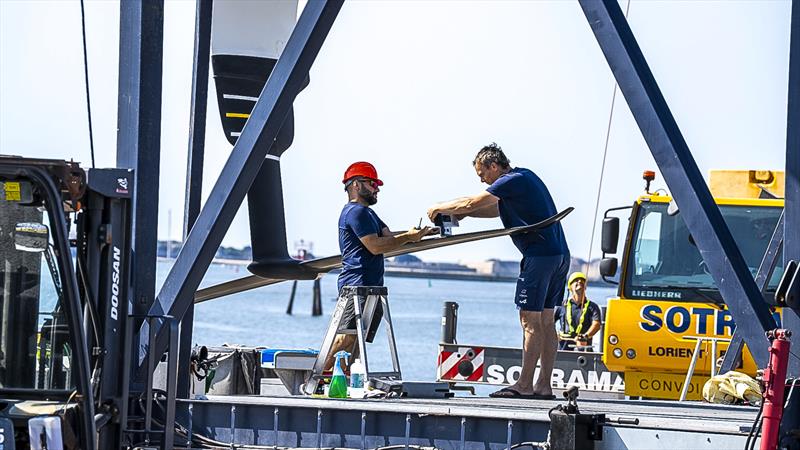 Candid cameras - La Roche-Posay Racing Team - Sailing Day 10 -  August 14, 2026 - Lorient, France - photo © Pierre Bouras/America's Cup Recon