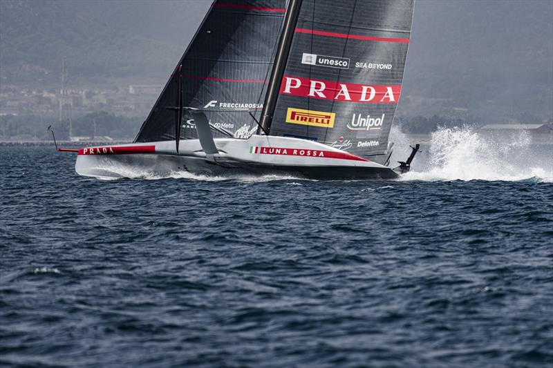 Image 6 - (13m 43s) - Luna Rossa (ITA) - Day 18 - August 26, 2026 - Cagliari, Sardinia  photo copyright Ivo Rovira / America's Cup Recon taken at Circolo della Vela Sicilia and featuring the AC75 class