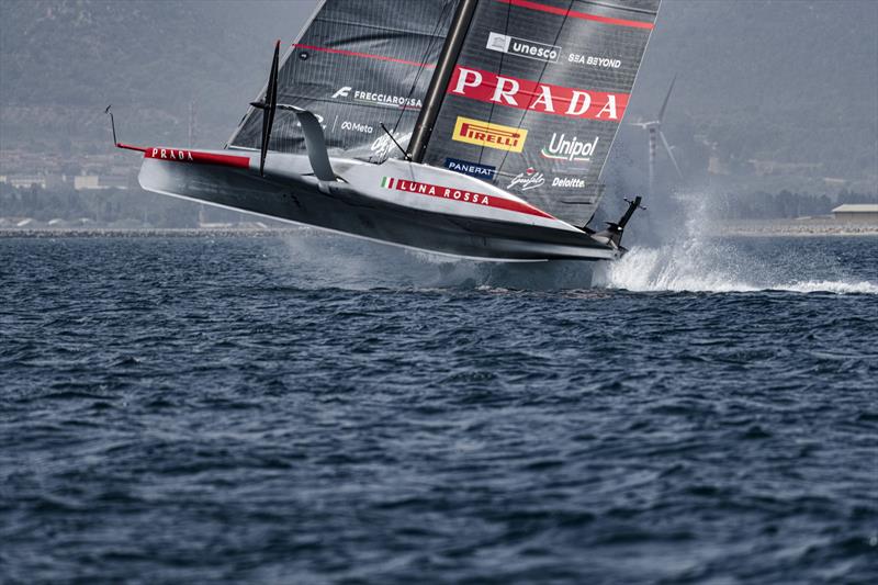 Image 5 - (13m 42s) Luna Rossa (ITA) - Day 18 - August 26, 2026 - Cagliari, Sardinia  photo copyright Ivo Rovira / America's Cup Recon taken at Circolo della Vela Sicilia and featuring the AC75 class