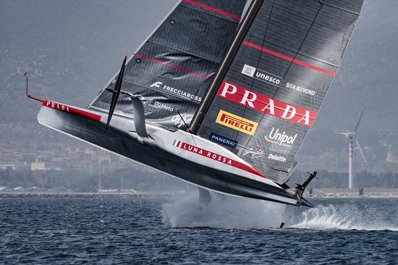 Image 4 - (13m 41s) Luna Rossa (ITA) - Day 18 - August 26, 2026 - Cagliari, Sardinia  photo copyright Ivo Rovira / America's Cup Recon taken at Circolo della Vela Sicilia and featuring the AC75 class