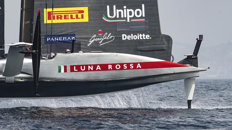 Rudder - Luna Rossa (ITA) - Day 19 - August 28, 2026 - Cagliari, Sardinia  photo copyright Ivo Rovira / America's Cup Recon taken at Circolo della Vela Sicilia and featuring the AC75 class