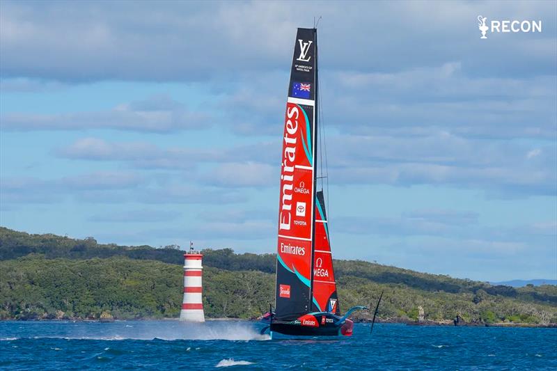 Heading for home - Emirates Team New Zealand - October 7, 2026 - Auckland - photo © Sam Thom/America's Cup