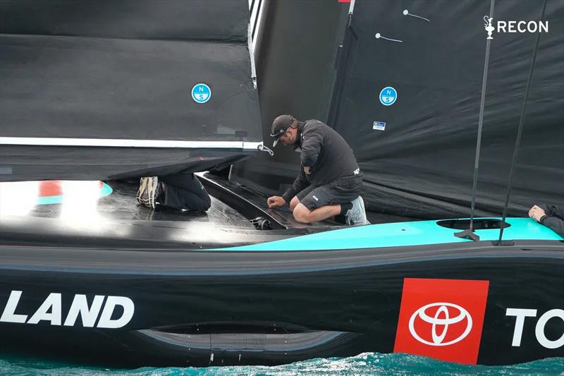 Jib sheet issues - Emirates Team New Zealand - October 7, 2026 - Auckland - photo © Sam Thom/America's Cup