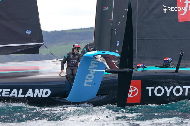 New foil stripes - Emirates Team New Zealand - October 7, 2026 - Auckland - photo © Sam Thom/America's Cup