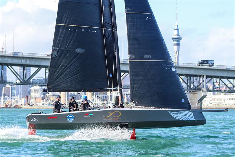 Kotare - America's Cup Youth Boat - AC9F - sailing on the Waitemata - June 24, 2020 - photo © Andrew Delves