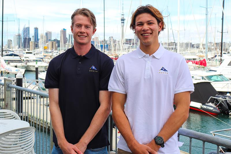 RNZYS Skippers Nick Egnot-Johnson and Leonard Takahashi  photo copyright Andrew Delves taken at  and featuring the AC9F class