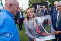 Italian Prime Minister Welcome Function at Casino del Bel Respiro, Rome - Grant Dalton, CEO, Emirates Team New Zealand and gives an ETNZ AC75 model to Italian Prime Minister, Giorgia Meloni - May 26, 2025 © Ian Roman / America's Cup