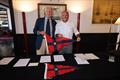 Roberto Mottola di Amato, President of the Circolo del Remo e della Vela Italia, (left) with Max Sirena (CEO of Luna Rossa) at the anouncement of the Challenge by the Naples club