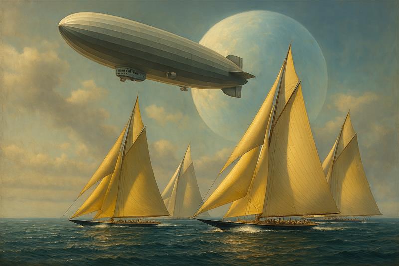 In one simulation instance, the naves sail as J-Class yachts — a tribute to the golden age of the Cup photo copyright Pierre-Jean Cottalorda taken at Cercle de la Voile de Paris and featuring the ACC class