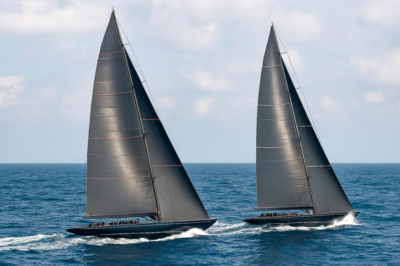 Naves in J-Class form, racing edge to edge — past and future converging in a single breath photo copyright Pierre-Jean Cottalorda taken at Cercle de la Voile de Paris and featuring the ACC class
