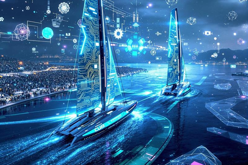 By the 4th millennium, the America's Cup has become ubiquitous, simulated countless times. The regatta transcends physical boundaries, captivating civilizations across the galaxy - photo © Pierre-Jean Cottalorda