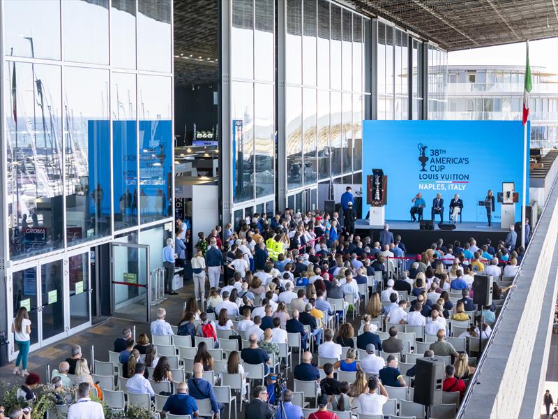 Genoa Int Boat Show presemtation - Louis Vuitton America's Cup Venue - Naples - September 2025 photo copyright Andrea Pisapia taken at  and featuring the ACC class