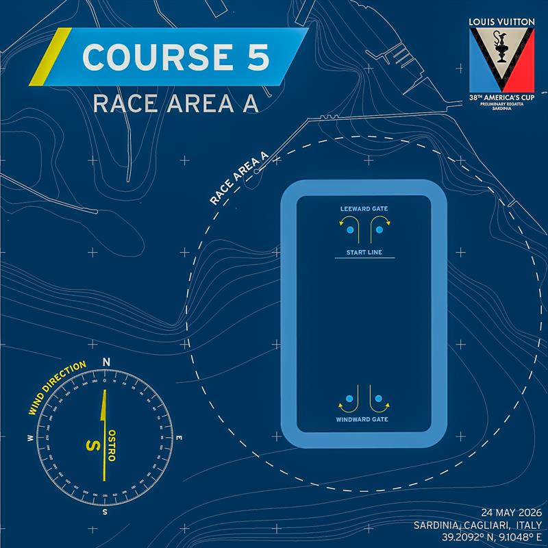 Course Location - Cagliari - May 25, 2026 - photo © Predictwind.com