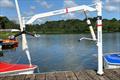 © Magnus Smith A hydraulic hoist on a jetty, for lifting wheelchair users into a dinghy © Magnus Smith