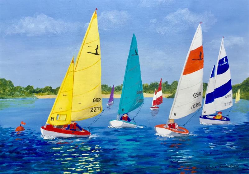 Hansa Class UK Art Competition On the Water Winner: June Woolley photo copyright June Woolley taken at Frensham Pond Sailing Club and featuring the Hansa class