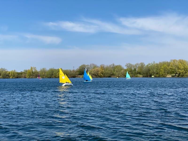 Liberty fleet during the 2021 Hansa TT at Whitefriars photo copyright Nicky Durston taken at Whitefriars Sailing Club and featuring the Hansa class
