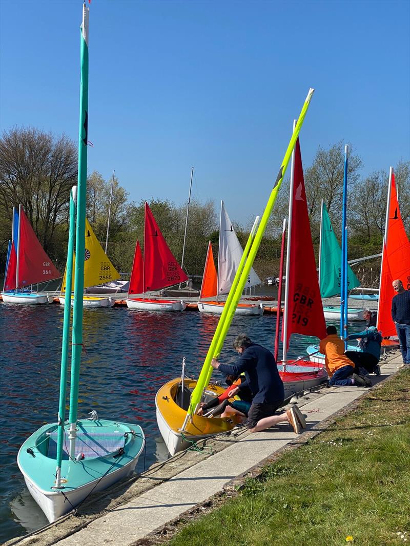 Getting ready  during the 2021 Hansa TT at Whitefriars photo copyright Nicky Durston taken at Whitefriars Sailing Club and featuring the Hansa class