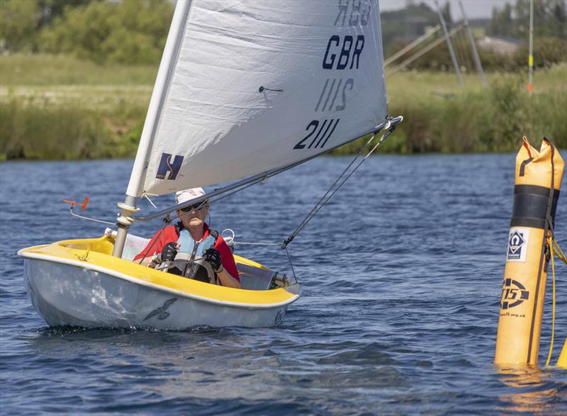 2.3 winner Lindsay Burns during the Notts County Hansa TT photo copyright David Eberlin taken at Notts County Sailing Club and featuring the Hansa class