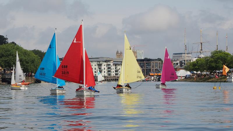 Mixed fleet on the run during the Hansa TT at Bristol photo copyright Pete Farmer taken at Baltic Wharf Sailing Club and featuring the Hansa class