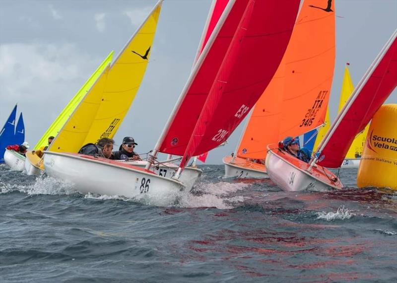 Rory's 303 at the windward mark during the 2021 Hansa World Championships at Palermo, Sicily photo copyright Salvatore Lopez taken at  and featuring the Hansa class