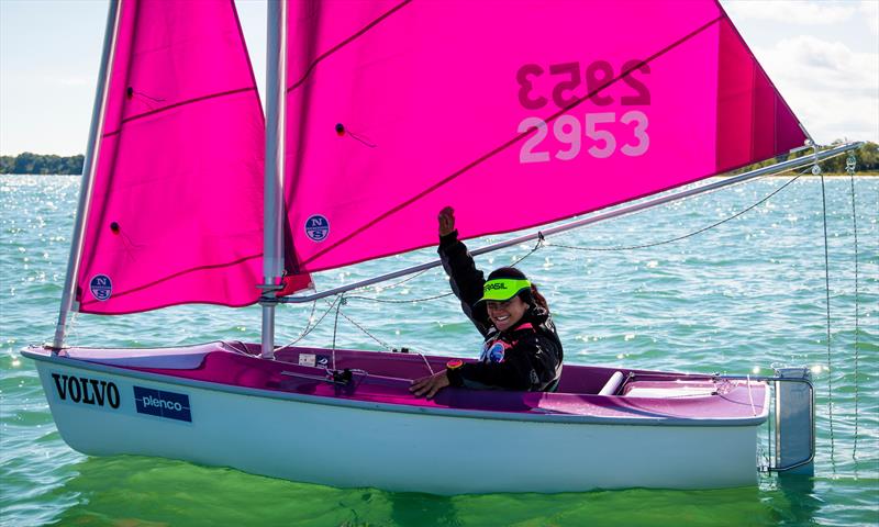 Paula Marques (BRA) celebrates her Gold Medal win in the Hansa Womens - Final Day - Para Sailing World Championship, Sheboygan, Wisconsin, USA.  - photo © Cate Brown