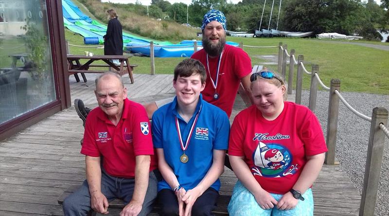 Medal winners in the Hansa Traveller Series at Galloway photo copyright Gillian Campbell taken at  and featuring the Hansa class