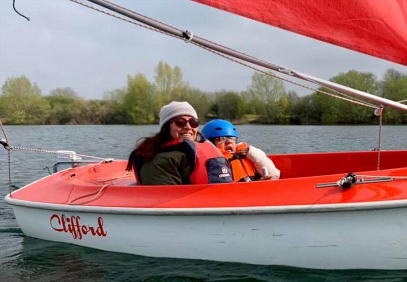 Claudia and daughter (Sailability@Whitefriars) plus OnBoard session at Tollgate Primary School, London photo copyright RYA taken at Royal Yachting Association and featuring the Hansa class