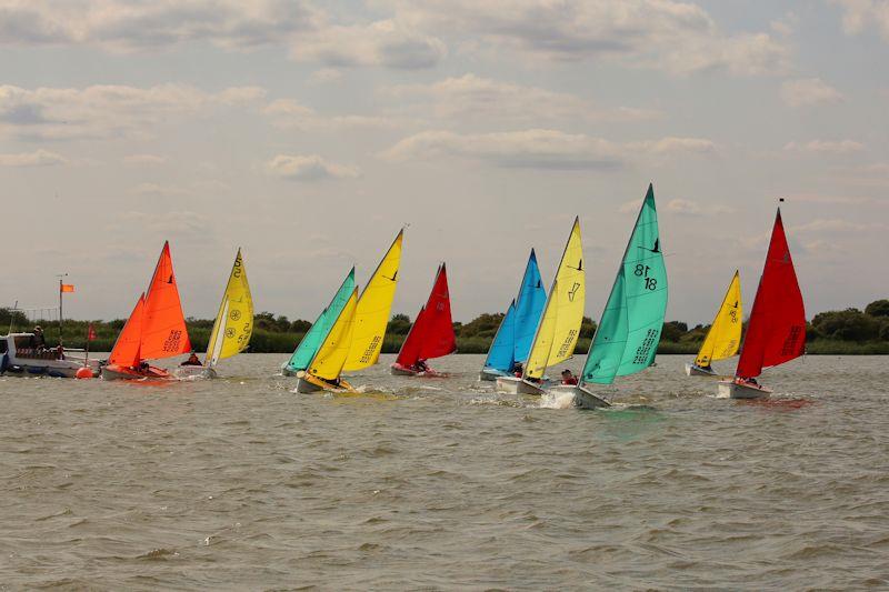 303s line up to start - Hansa TT Series at Waveney & Oulton Broad photo copyright Karen Langston taken at Waveney & Oulton Broad Yacht Club and featuring the Hansa class