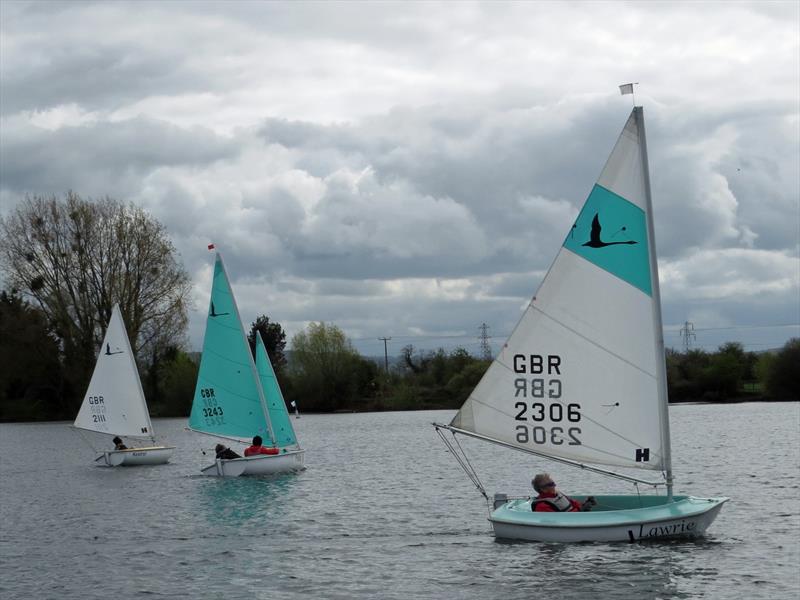 2.3s on the beat during the 2022 Hansa TT at Frampton on Severn photo copyright Ken Elsey taken at Frampton on Severn Sailing Club and featuring the Hansa class