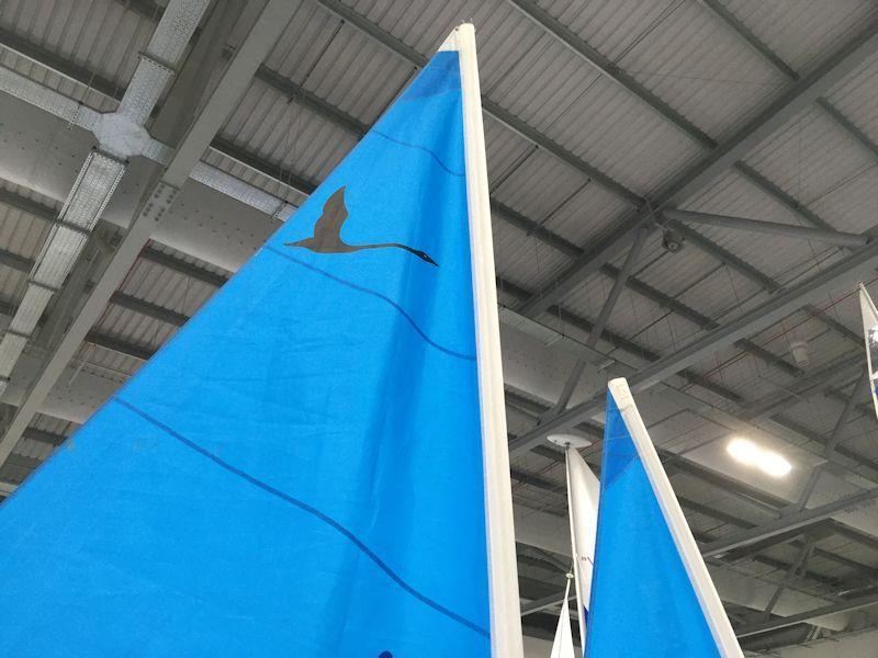 Unique furling jib AND mainsail on a Hansa dinghy - seen at the RYA Dinghy & Watersports Show - photo © Magnus Smith / www.yachtsandyachting.com