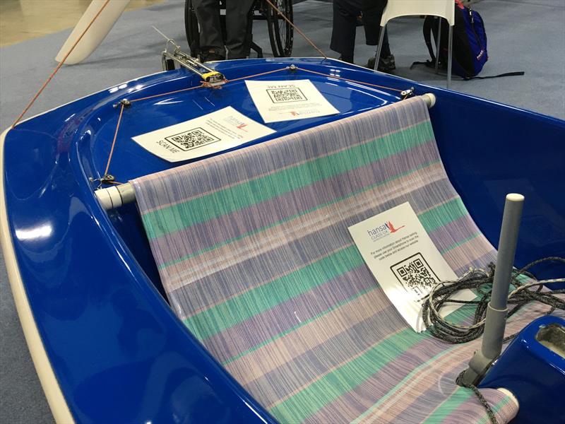 Hansa dinghy seating - showing the simplest option (for 1 or 2 people) photo copyright Magnus Smith / YachtsandYachting.com taken at RYA Dinghy Show and featuring the Hansa class