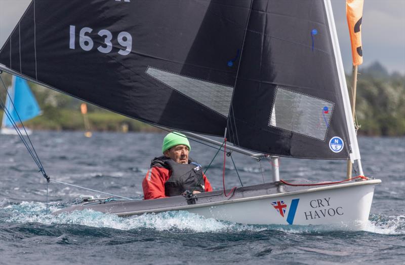 Richard Rochester at speed winning the Notts County Hansa TT photo copyright David Eberlin taken at Notts County Sailing Club and featuring the Hansa class