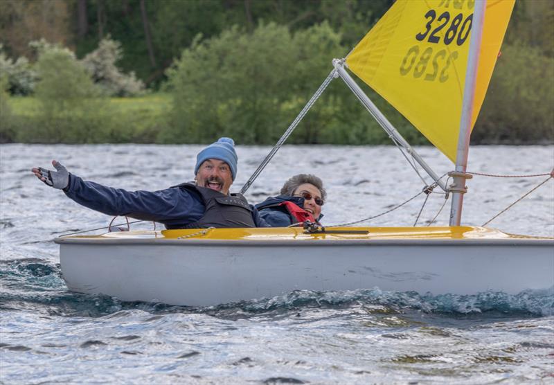 Enjoying the sailing during the Notts County Hansa TT photo copyright David Eberlin taken at Notts County Sailing Club and featuring the Hansa class