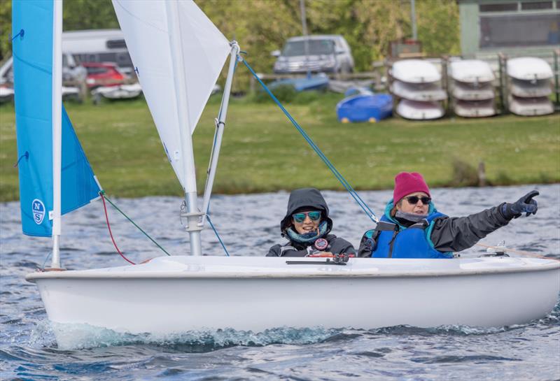 Jazz Turner and Jane Thompson winners of 303 double handed during the Notts County Hansa TT photo copyright David Eberlin taken at Notts County Sailing Club and featuring the Hansa class