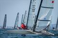 Georg Reutter, GER, a south German lake sailor, needs a very careful eye on him if the wind goes lighter
