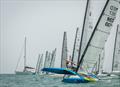 Mischa Heemskerk gets going in Open race one on A-Class Cat European Championships at Riccione Day 2 © Gordon Upton / www.guppypix.com