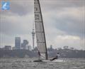 PredictWind A-Class Cat Worlds 2025 Day 3 - Jacek Noetzel on his way to another bullet in the Classic fleet on his classic foil configured Exploder AD3