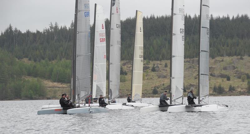 Race 6 start during the Kielder Water Sailing Club May Open photo copyright Adrian Langford taken at Kielder Water Sailing Club and featuring the A Class Catamaran class