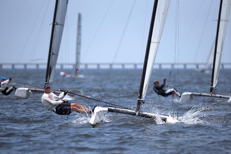 A Class Catamaran North American Championship practice race photo copyright Richard Langdon / www.oceanimages.co.uk taken at SailNC and featuring the A Class Catamaran class