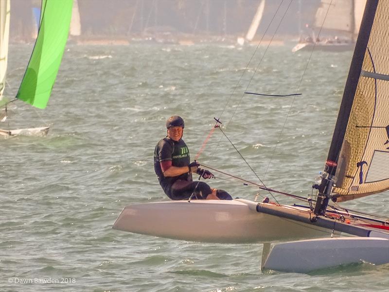 A Class cats during the Stokes Bay Cat Open photo copyright Dawn Bawden taken at Stokes Bay Sailing Club and featuring the A Class Catamaran class