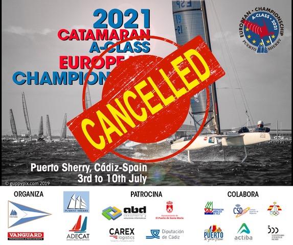 The 2021 A Class Cat European Championships has been cancelled photo copyright A Class Cat taken at Club Náutico Puerto Sherry and featuring the A Class Catamaran class