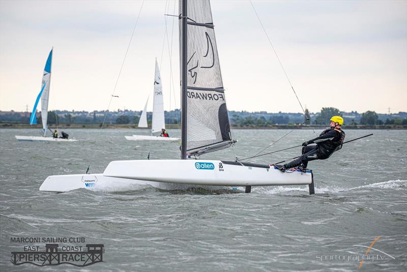 East Coast Piers Colne Point Race photo copyright Alex Irwin / www.sportography.tv taken at Marconi Sailing Club and featuring the A Class Catamaran class