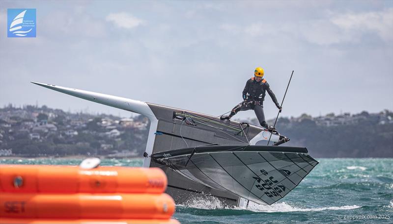 Darren Bundock (AUS) - Day 4 - 2025 Predictwind A-Class World Championships - November 14, 2025 - Milford NZ - photo © Gordon Upton / www.guppypix.com