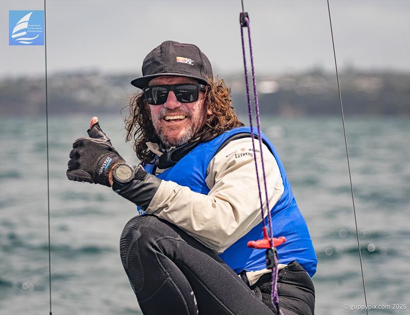 Jamie Jochheim (AUS)  - Day 5 - 2025 Predictwind A-Class World Championships - November 15, 2025 - Milford NZ - photo © Gordon Upton / www.guppypix.com