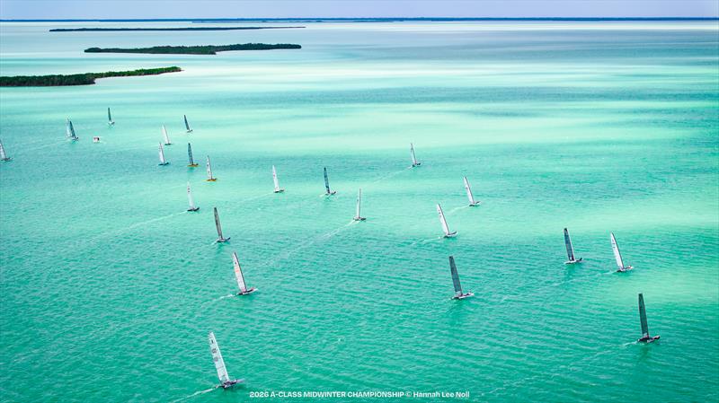 2026 A-Class Midwinter Championship - Day 2 photo copyright Hannah Lee Noll taken at Upper Keys Sailing Club and featuring the A Class Catamaran class