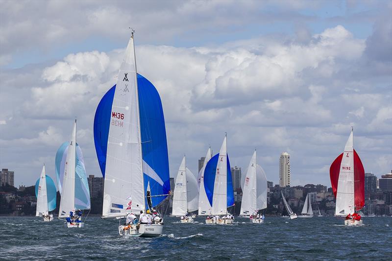 Adams 10s taking no prisoners - Sydney Harbour Regatta photo copyright Andrea Francolini taken at Middle Harbour Yacht Club and featuring the Adams 10 class