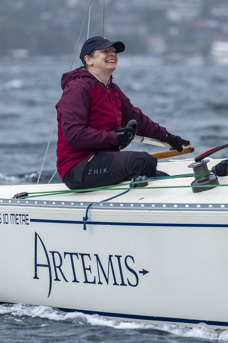 Tracy Richardson at the helm of Artemis yesterday - 2024 Nautilus Marine Insurance Sydney Harbour Regatta photo copyright Andrea Francolini taken at Middle Harbour Yacht Club and featuring the Adams 10 class